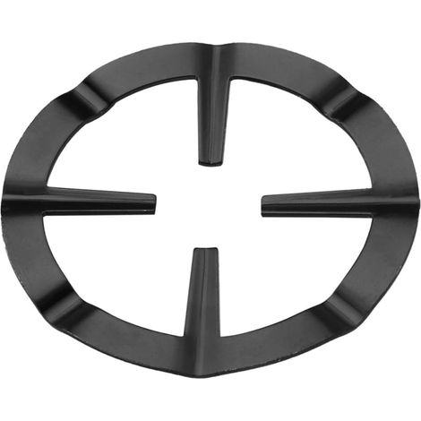 Support de plaque de cuisson rond en fer noir pour cafetière : répartition uniforme de la chaleur, construction résistante à la chaleur, forme ronde compacte, pour une utilisation domestique et profes (1/5)