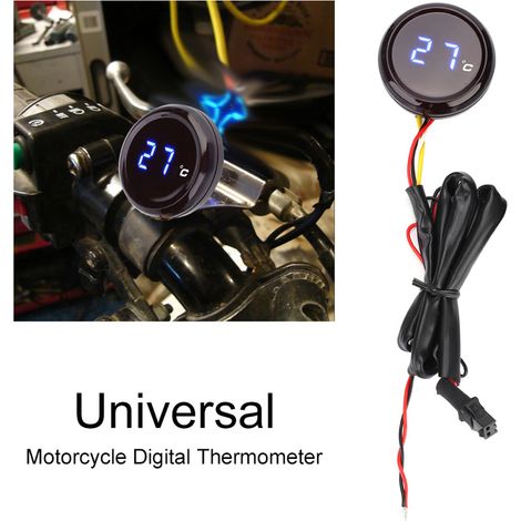 Digitales Motorkühlmitteltemperaturthermometer mit blauer Kontrollleuchte für Honda, Kawasaki, Yamaha und Suzuki (1/5)