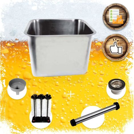 Kit complet - Evier Gastronorm en acier inoxydable, 40x40x30cm (1/3)