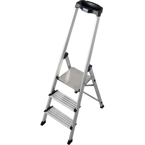 Krause Safety Stufenstehleiter mit Ablage 4 Stufen (1/5)