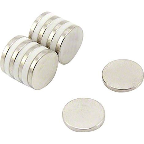 Ultra High Performance N52 Neadyima Manget - 15mm dia x 2mm D'Epaisseur - Put 2,4kg - Pack de 10 (1/4)