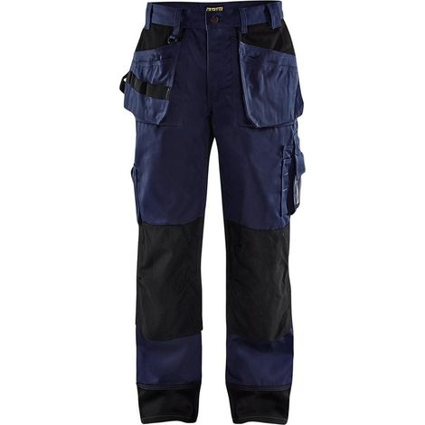 Pantalone da lavoro Blaklader artigianale in policotone bicolore Marina / Nero 54