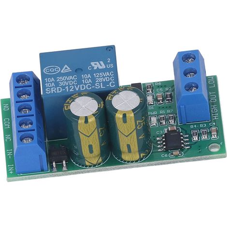 Module de relais de contrôle de niveau d'eau, capteur de niveau de liquide, carte de relais de commande automatique DC12‑15V AC9‑12V (1/5)