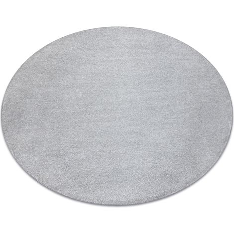 Teppich rund INDUS silber 91 eben, Melange grey rund 100 cm