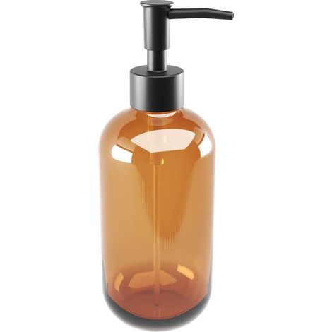 Nimco Abu - Dispensador de jabón líquido, vidrio/marrón ABH 31-X-88 (1/3)