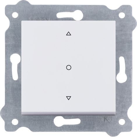 Interrupteur pour volet roulant blanc à 3 positions – ensemble complet avec plaque – 218/01E EXEN