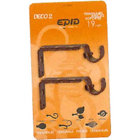 Rideau Finstock 2 Support Barre 19 mm Extensible 35 Bordeaux Or