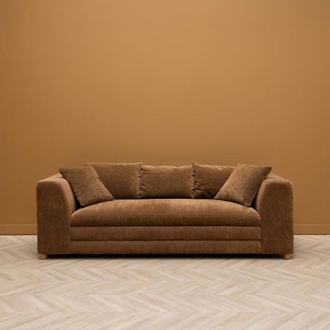Canapé 3 places marron Castano 220x99x68cm (1/5)
