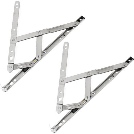 2 Pièces Charnière de Fenêtre à Double Vitrage, Kit de Charnière de Fenêtre, Charnières à Friction de Fenêtre en Acier Inoxydable, 12 Pouces en Acier Inoxydable Sans Main (1/5)