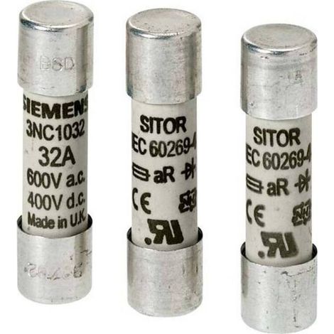 [NEUWERTIG] B-Ware Siemens 3NC1403 Zylindersicherungseinsatz Verteiler Sicherung 3 A 660 V 1 St.180 (1/2)