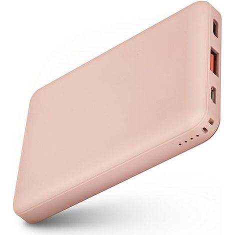 Batería externa para UNIQ Fuele Mini de 8000 mAh, USB-C, 18 W, Power Delivery, color rosa.