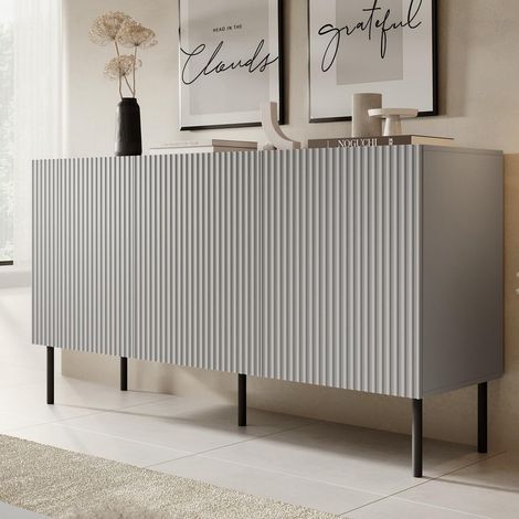 Buffet gris clair avec 3 portes Gatsby (1/5)