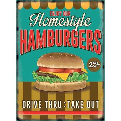 Panneau en bois 40x30 cm Essen Hamburgers apprécient notre style maison (1/3)