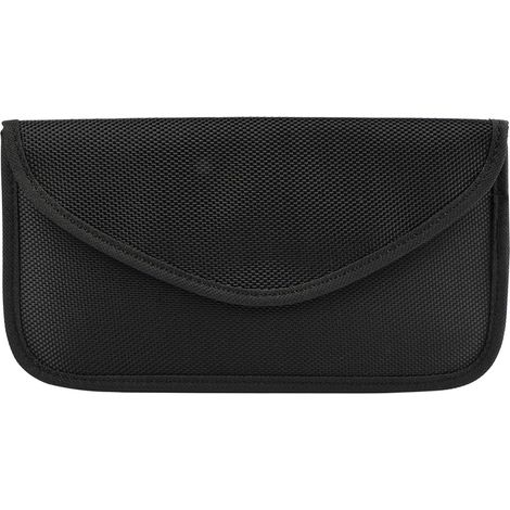 Etui Anti RFID,Pochette Thermique Badge Telepeage,Pochette Anti Onde Telephone,Sac Faraday Telephone Bloqueur Signal pour GPS,RFID,NFC,Bluetooth,RF(Noir)