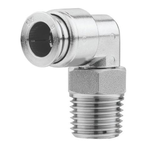 Raccord coudé RS PRO 316L 1 x Mâle 1/4", entrée 1 x ( Prix pour 1 )