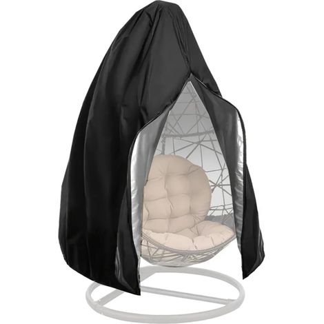 Housse de protection pour fauteuil suspendu, imperméable et coupe-vent, résistant aux UV et à la déchirure (fermeture éclair, 190 x 115 cm) (1/4)