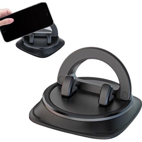 Universelle Autohalterung für Mobiltelefone, Handyhalterung für das Armaturenbrett, um 360 Grad drehbare Autohalterung mit Klebebasis, robust und stabil für das Armaturenbrett (co (1/5)