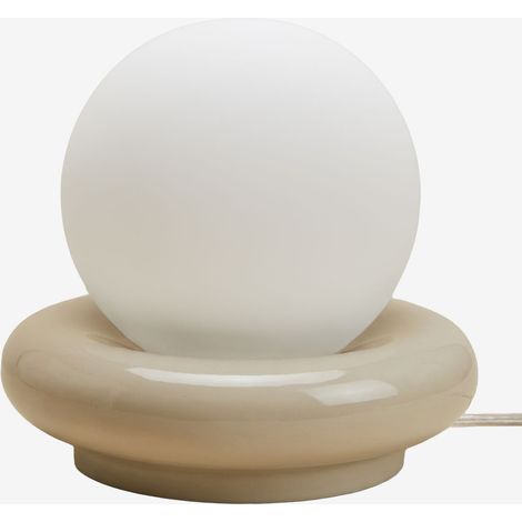 SKLUM Tischlampe aus Keramik mit Kryx-Glaskugel Beige Tapioca