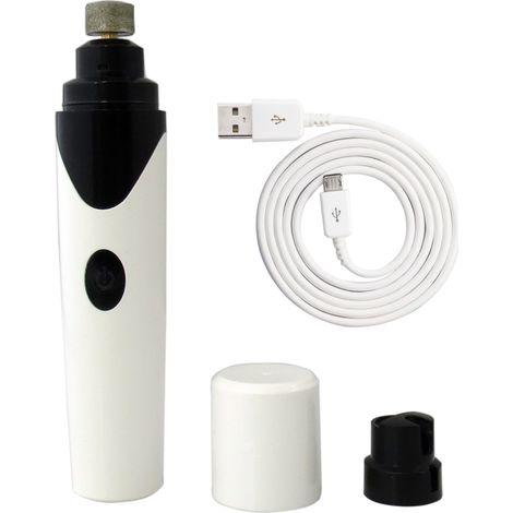 Lima de uñas eléctrica para perros y gatos, recargable, silenciosa e indolora. Para uñas pequeñas, medianas y grandes. (1/5)