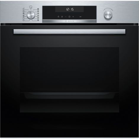 Bosch – Four traditionnel encastrable 60 x 60 cm – Inox – Volume 71 l – 9 modes de cuisson – Nettoyage pyrolyse – HBG578ES7 (1/5)
