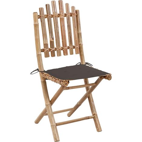 Maison Exclusive - Klappbare Gartenstühle 2 Stk. mit Kissen Bambu