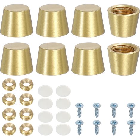 8pcs Pieds en Laiton pour Planche à Découper Antidérapant 13x10mm (1/5)