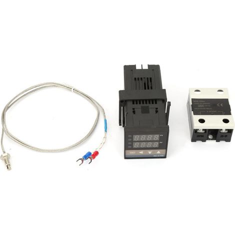 PID temperature controller, REX-C100 K thermocouple 100-240V for chemical industry incubator, power supply (1/5)