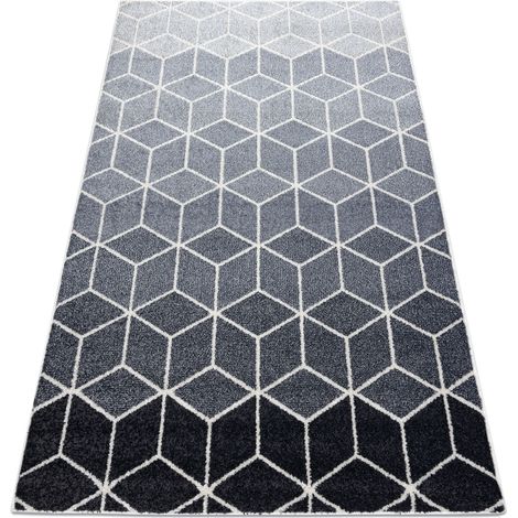 Teppich HEOS 78590 creme / silber / Anthrazit WÜRFEL grey 160x220 cm
