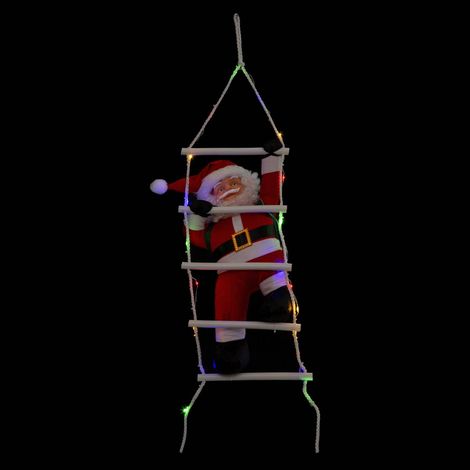Babbo natale arrampicatore con scala a led h.60cm - Feeric lights & christmas