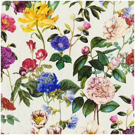 Exclusive luxury wallpaper wall Profhome 373361 non-woven wallpaper slightly textured design matt cream green yellow blue 5.33 m2 (57 ft2) (1/5)