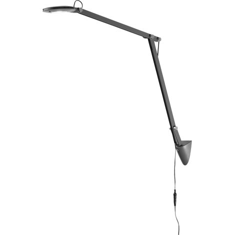 "Lampada da lettura LED LOCKE orientabile in metallo grigio luce naturale" (1/3)