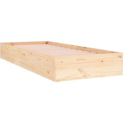 Maison Exclusive - Massivholzbett ohne Matratze 75x190 cm (1/5)