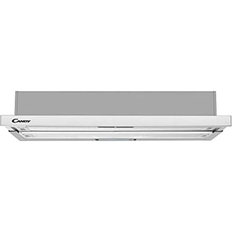 Candy CBT9240/3X, Hotte aspirante télescopique 90 CM, 3 niveaux de puissance, 329M3/H, panneau en aluminium anti-graisse, éclairage LED, 64DB, classe B, acier inoxydable (1/3)