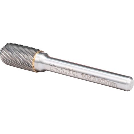 Makita B-52744 Fresa Sferica 10x20 mm Ø6 mm (3/8x3/4" Ø1/2") Dente Singolo