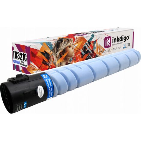 Toner Inkdigo TN321C compatibile con Minolta Bizhub C224 C284e C364 C224e certificato TÜV. (1/5)