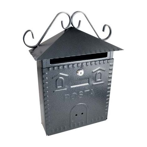 CASSETTA POSTA CASETTA 703  ACCIAIO VERN NERO/ARGENTO MM 300X100 H.MM 360