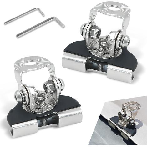 (Argent) 2 supports de montage pour barre lumineuse LED de voiture, supports de feux de fossé réglables mentalement, support de fixation non destructif, support de montage universel pour feu de travai