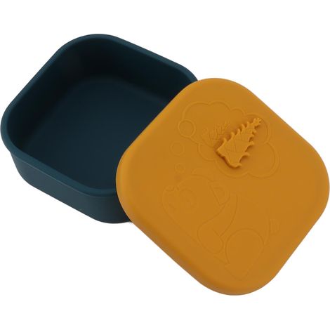 Silikon-Lunchbox, Kühlschrankbehälter, tragbar, geruchsdicht, luftdicht, für Büro und Outdoor-Aktivitäten, gelb (1/5)