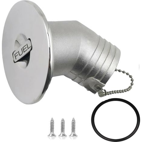 Bouchon de Remplissage de gaz/Carburant/Eau/DEO for Pont de Bateau, col coudé, en Acier Inoxydable 316, Bouchon sans clé de Carburant 2 "(51mm)(51mm Fuel) (1/5)