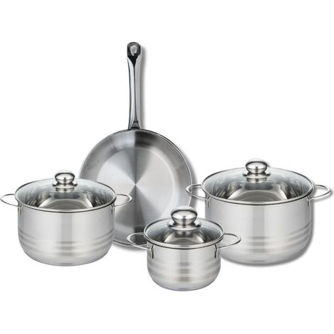 Ensemble de 1 Poêle de cuisson 28 cm et 3 faitouts 16, 20 et 24 cm Elo Profi Brillant (1/5)