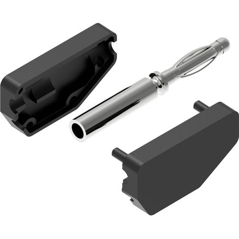Electro PJP 215-CD1-N Bananenstecker Stecker, gerade Stift-Ø: 2 mm Schwarz 1 St. (1/2)