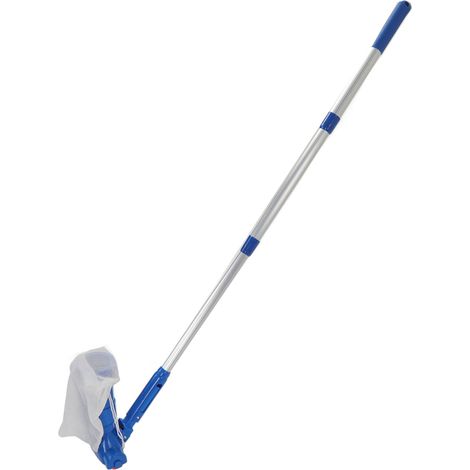 Brosse de nettoyage portable pour piscine avec manche télescopique, en plastique, pour le nettoyage des fontaines (prise UE). (1/5)