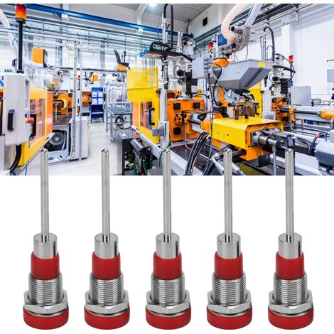 J.40013 4mm vernickelter Messing-Stiftstecker, Bananenstecker, verkauft in 5er-Packs in Rot. (1/5)