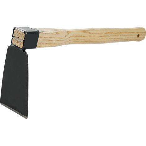 Azada pequeña de ocho puntas con mango corto de madera, herramienta de jardinería manual, ideal para aflojar o desherbar la tierra. (1/5)
