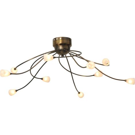 LED plafonnier Molto 2 LED 10 lumières 30x65cm bronze brun - 5696-01-134-DW (1/3)