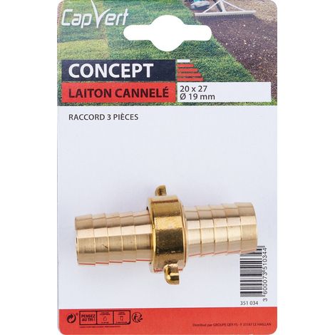 Raccord 3 Pièces D19 Raccord Rapide Universel D19 20x27 - Capvert