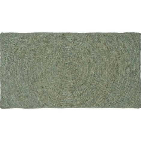 Area Rugs Olive Green 60 x 110 cm Jute vidaXL