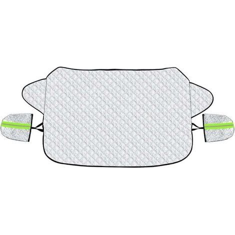 ouverture Pare Brise Voiture Protection Pare Brise Hiver Protege Pare Brise Magnétique Universelle Couverture Repliable pour Bache Voiture Anti Givre Neige UV Poussière Pluie (147x10 (1/4)