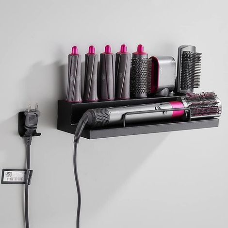 Bardusch-Organisateur mural adhésif en acier inoxydable pour Dyson Airwrap, rangement salle de bain sans perçage (1/5)