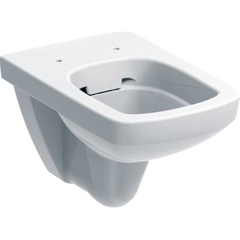 Hängevase Stoßstange glänzend weiss - Geberit Selnova Square Rimfree - Senza coprivaso (1/4)